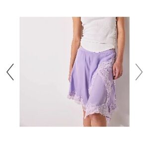 NWOT Free People Neon Lights Half Slip Skirt Purple Large